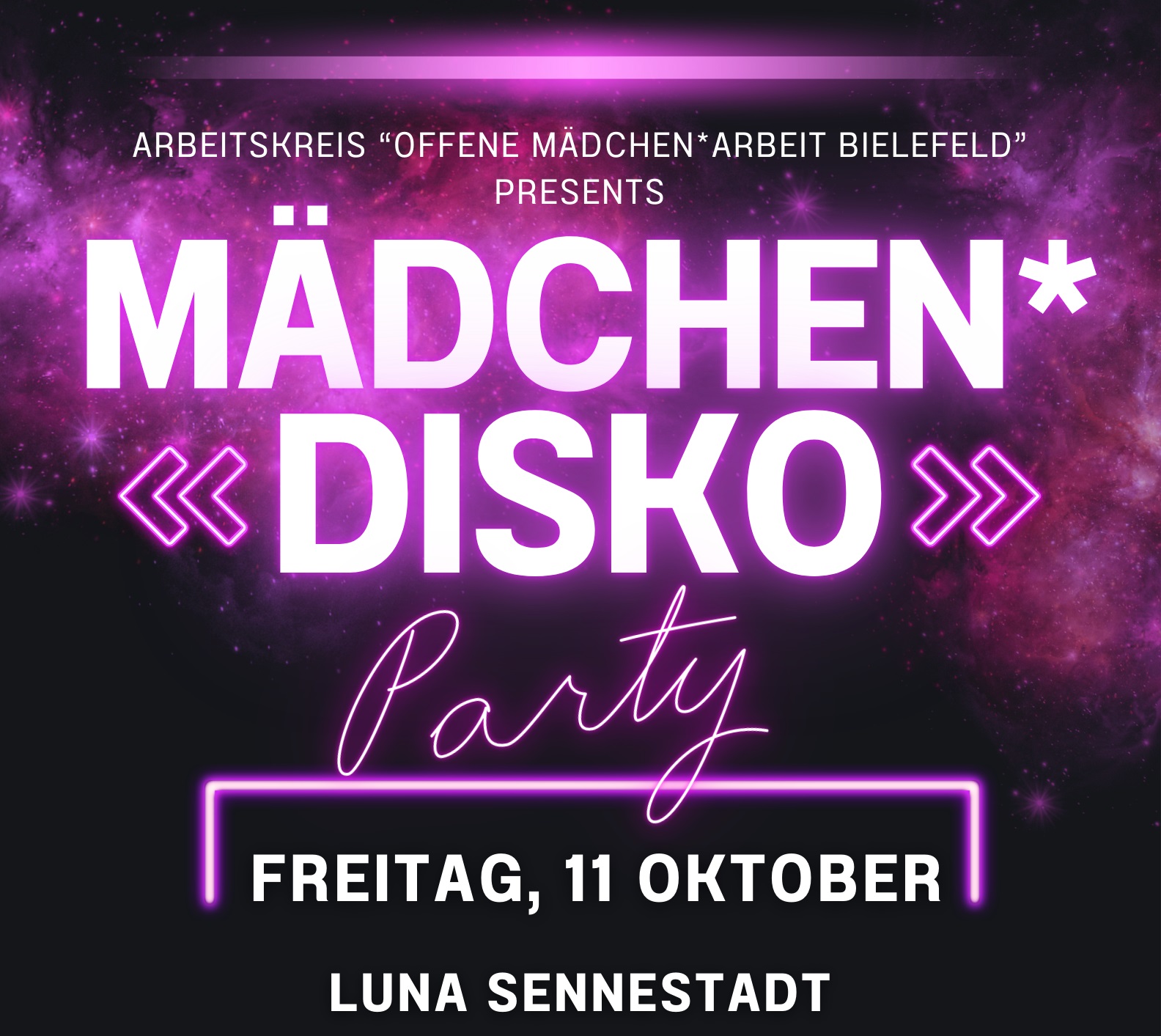 Mädchen*Disko im Luna Sennestadt